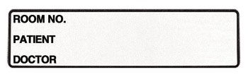 Carstens Pre-Printed Label Wide-Trak™ Chart Tab White Paper Room No_Paitent_Doctor_ Black Patient Information 1-1/2 X 4 Inch - M-68965-4280 - Roll of 1