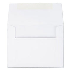 Quality Park™ Greeting Card/Invitation Envelope, A-2, Square Flap, Gummed Closure, 4.38 x 5.75, White, 100/Box