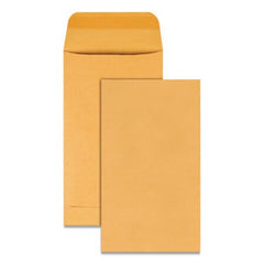 Quality Park™ Kraft Coin and Small Parts Envelope, #5 1/2, Square Flap, Gummed Closure, 3.13 x 5.5, Brown Kraft, 500/Box