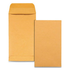Quality Park™ Kraft Coin and Small Parts Envelope, #5 1/2, Square Flap, Gummed Closure, 3.13 x 5.5, Brown Kraft, 500/Box