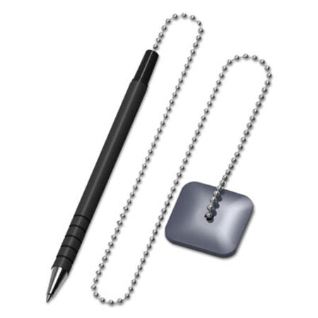 Universal™ Stick Ballpoint Counter Pen, Medium 1mm, Black Ink, Black Barrel