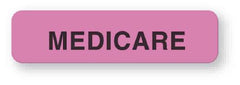 United Ad Label Pre-Printed Label UAL™ Auxiliary Label Pink Paper Medicare Black 5/16 X 1-1/4 Inch - M-691319-2655 - Roll of 1