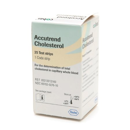 Roche Diagnostics Cholesterol Test Strips Accutrend® Plus Cholesterol For Accutrend Plus Meter 25 Test Strips, 1 Code Strip