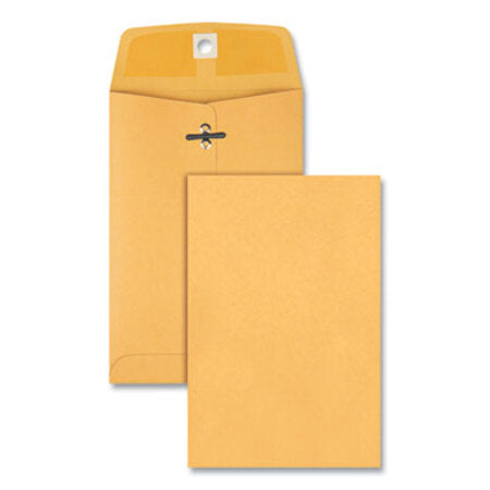 Quality Park™ Clasp Envelope, #35, Squar Flap, Clasp/Gummed Closure, 5 x 7.5, Brown Kraft, 100/Box