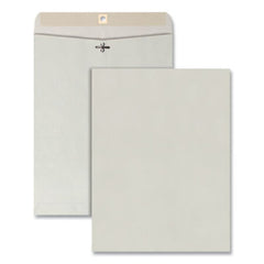 Quality Park™ Clasp Envelope, #97, Square Flap, Clasp/Gummed Closure, 10 x 13, Executive Gray, 100/Box