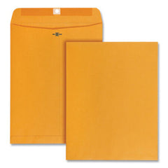 Quality Park™ Clasp Envelope, #97, Square Flap, Clasp/Gummed Closure, 10 x 13, Brown Kraft, 100/Box