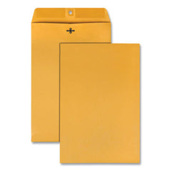 Quality Park™ Clasp Envelope, #98, Square Flap, Clasp/Gummed Closure, 10 x 15, Brown Kraft, 100/Box