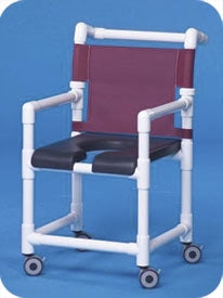 IPU Shower Chair ipu® Fixed Arm PVC Frame Mesh Back 17-1/4 Inch Seat Width