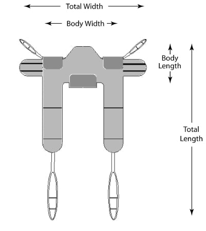 Graham-Field Padded Toilet Sling Lumex® Medium 400 lbs. Weight Capacity