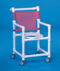 IPU Shower Chair Select Fixed Arm PVC Frame Mesh Back 17-1/4 Inch Seat Width