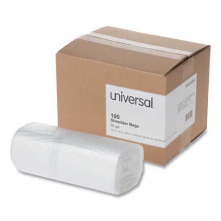 Universal® High-Density Shredder Bags, 56 gal Capacity, 100/Box