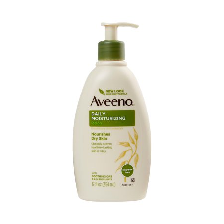 Johnson & Johnson Consumer Hand and Body Moisturizer Aveeno® 12 oz. Pump Bottle Unscented Lotion