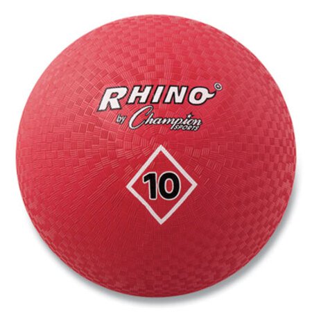 Champion Sports Playground Ball, 10" Diameter, Red