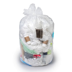 Colonial Bag Corporation Trash Bag Colonial Bag 10 gal. Clear HDPE 8 Mic. 24 X 24 Inch X-Seal Bottom Flat Pack - M-695585-1106 - Case of 1000