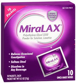 Bayer Laxative MiraLAX® Powder 10 per Box 17 Gram Strength Polyethylene Glycol 3350