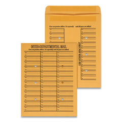 Universal® Deluxe Interoffice Press and Seal Envelopes, #97, Two-Sided Three-Column Format, 10 x 13, Brown Kraft, 100/Box