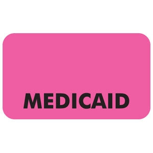Tabbies Pre-Printed Label Advisory Label Pink Paper Medicade Black 7/8 X 1-1/2 Inch - M-696661-1616 - Roll of 1