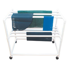 MJM International Linen Cart with Cover 2 Shelves 75 lbs. per Shelf Weight Capacity PVC 3 Inch Twin Casters - M-696717-4896 - Each