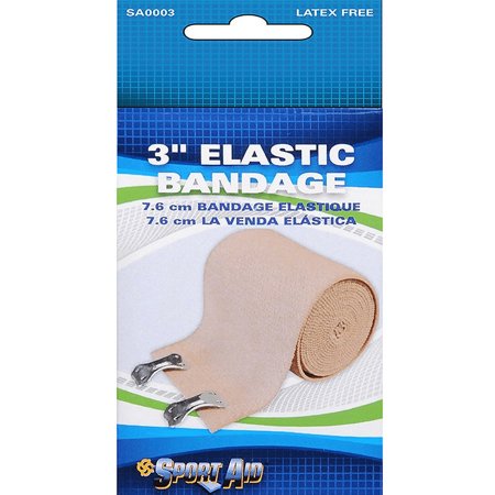 Scott Specialties Elastic Bandage Sport Aid™ 3 Inch Width Standard Compression Clip Detached Closure Tan NonSterile