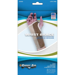 Scott Specialties Wrist Brace Contoured Elastic / Suede Left Hand Beige Large