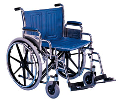 Invacare Bariatric Wheelchair Tracer® IV Heavy Duty Dual Axle Desk Length Arm Removable Padded Arm Style Midnight Blue Upholstery 24 Inch Seat Width 450 lbs. Weight Capacity