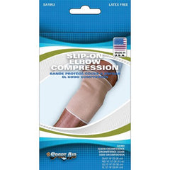 Scott Specialties Elbow Support Sport-Aid™ Large Pull On Sleeve Left or Right Elbow 12 to 14 Inch Elbow Circumference Beige