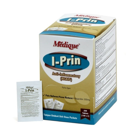 Medique Products Pain Relief I-Prin 200 mg Strength Ibuprofen Unit Dose Tablet 100 per Box