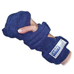 Patterson Medical Supply Hand / Thumb Orthosis ComfySplints™ Foam / Metal / Terry Cloth Left or Right Hand Navy Blue Small