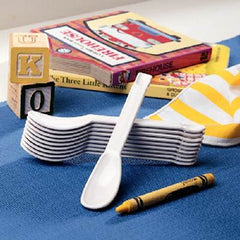 Patterson Medical Supply Child Feeding Spoon Double Ended White ABS Plastic