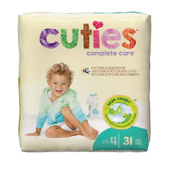 First Quality Unisex Baby Diaper Cuties® Size 4 Disposable Heavy Absorbency - M-699154-4111 - Pack of 1