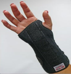 Professional Products Wrist / Forearm Brace Talon™ V MPFlex™ Contoured Felt / Vinyl Left Hand Black X-Large / 2X-Large