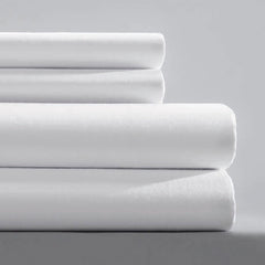 Standard Textile Bed Sheet Fitted 60 X 80 Inch Cotton 60% / Polyester 40% Reusable