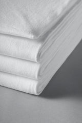 Standard Textile Bed Sheet Fitted 60 X 80 X 9 Inch White Cotton 60% / Polyester 40% Reusable