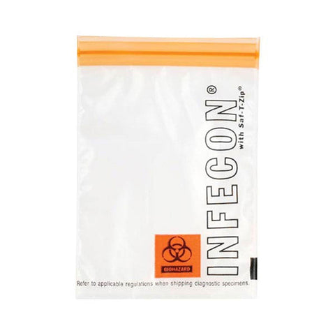 6"W x 9"H Infecon Specimen Transport Bags 6"W x 9"H ,250 / pk - Axiom Medical Supplies