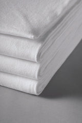 Standard Textile Bed Sheet Fitted 36 X 80 X 14.25 Inch White Cotton 60% / Polyester 40% Reusable
