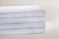 Standard Textile Bed Sheet Draw 54 W X 72 L Inch White Cotton 70% / Polyester 30%
