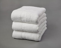 Standard Textile Bath Towel 22 X 44 Inch Cotton Terry Cloth White Reusable