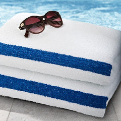 Standard Textile Pool Towel 20 X 40 Inch White Stripe