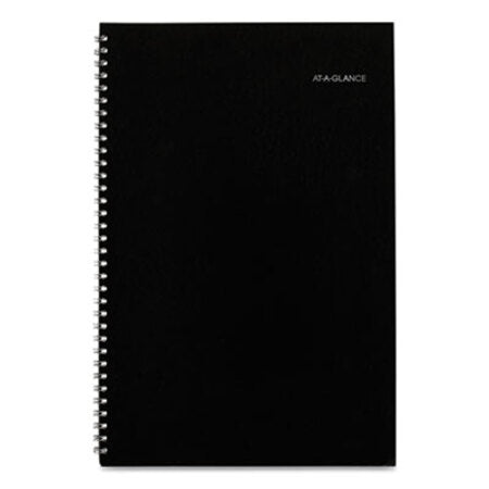 AT-A-GLANCE® Monthly Planner, 12 x 8, Black Two-Piece Cover, 2020-2021