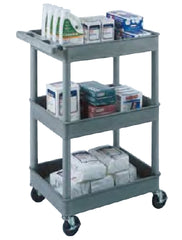 Luxor Utility Cart 18 X 24 X 40.5 Inch Black / Gray 12 Inch Spacing