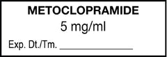 United Ad Label Drug Label UAL™ Anesthesia Label Metoclopramide 5mg/mL Exp Dt Tm_ White 1/2 X 1-1/2 Inch - M-701311-4615 - Roll of 1