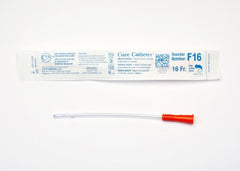 Cure Medical Urethral Catheter Cure Catheter™ Straight Tip Uncoated PVC 16 Fr. 6 Inch