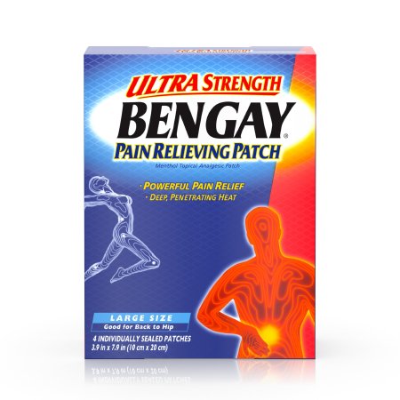 Johnson & Johnson Consumer Topical Pain Relief Bengay® Ultra Strength 5% Strength Menthol Patch 4 per Box