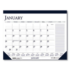 House of Doolittle™ Recycled Two-Color Monthly Desk Pad Calendar with Large Notes Section, 22 x 17, 2021