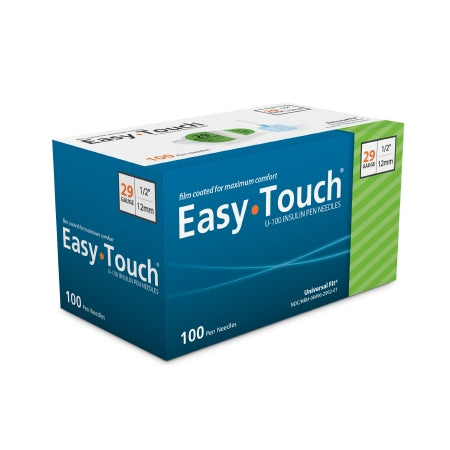MHC Medical Insulin Pen Needle EasyTouch™ 29 Gauge 1/2 Inch Length Without Safety - M-702043-1147 - Box of 100