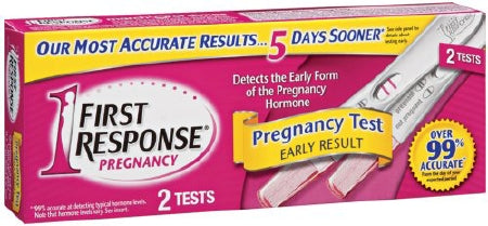 Church and Dwight Rapid Test Kit First Response® Home Test Device hCG Pregnancy Test Urine Sample 2 Tests
