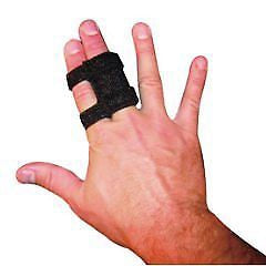 Brownmed Finger Splint DigiWrap™ Adult Assorted Sizes Hook and Loop Strap Closure Black