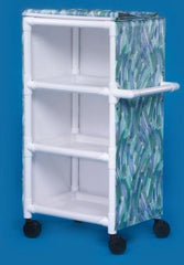 IPU Linen / Multipurpose Cart with Cover 3 Shelves PVC 4 Inch Twin Casters - M-702740-2943 - Each