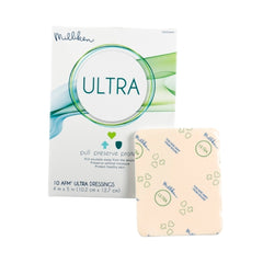 Milliken & Company Foam Dressing ULTRA 4 X 5 Inch Rectangle Non-Adhesive without Border Sterile