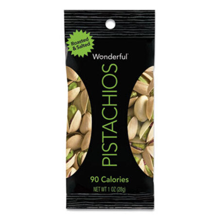 Paramount Farms® Wonderful Pistachios, Roasted and Salted, 1 oz Pack, 12/Box